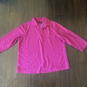 LANE BRYANT 18/20(2X)  3/4 sleeve Collared Top